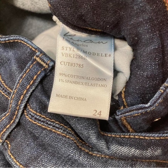 3/$15 KanCan High Rise Super Distressed Skinny Jeans, Dark Wash, Women’s 24 - Picture 3 of 7